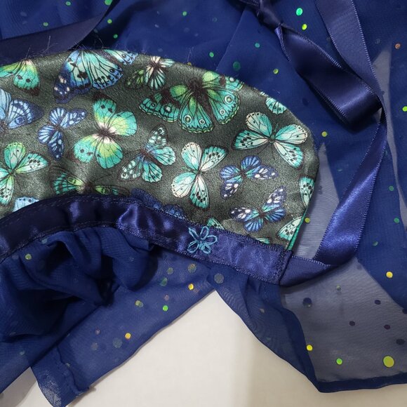 Blue Sparkle Girls Butterfly Cape - Picture 4 of 4